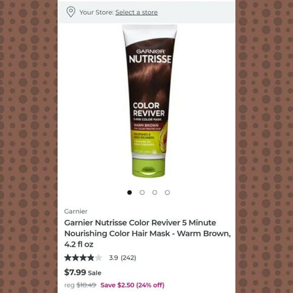 2 NEW Garnier Fructissse warm brown color reviver (5 min color mask) - Picture 2 of 2